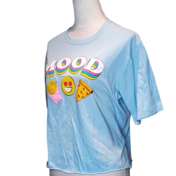 🦋Stunner California 100% Cotton Super Cute Rolled Hem  "Mood" Graphic Tee - Picture 2 of 5